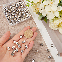 80 шт. европейские бусины из сплава в тибетском стиле TIBEB-SP0001-03