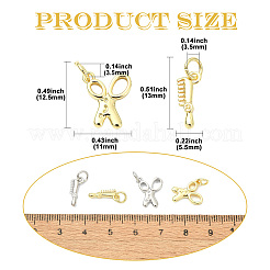 8шт 4 стиля латунные подвески&nbsp;KK-CJ0004-13