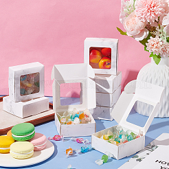 Коробка для хранения конфет из бумаги с мраморным принтом CON-WH0084-92B