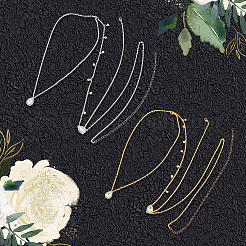 2 шт. 2-цветные каплевидные сплавные прозрачные кубические цирконии кисточки сексуальные цепочки для тела AJEW-CY0001-26