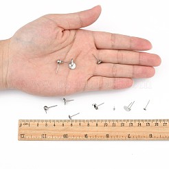 Оправы и фурнитура для сережек-гвоздиков из нержавеющей стали марки 304 STAS-MSMC002-05P