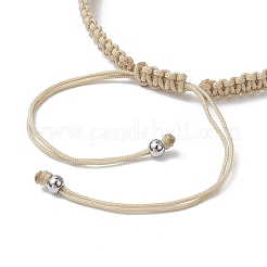 Плетеные браслеты из бисера из натуральной раковины каури для женщин BJEW-JB11765-05