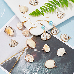 Гальванические подвески с морской раковиной&nbsp;SSHEL-SC0001-09