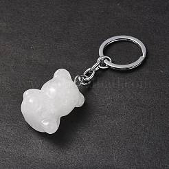 Брелки с подвеской из натурального кварца KEYC-P011-02P-12