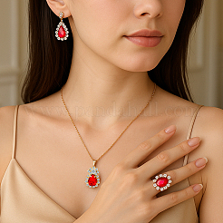 2 цветные серьги-капли с застежкой-молнией SJEW-HY0001-22B