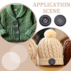 44 шт. деревянные пуговицы&nbsp;BUTT-PH0001-42A