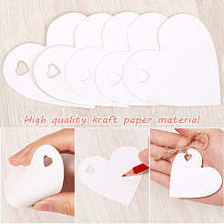 200 шт. бумажные подарочные бирки в форме сердца CDIS-SP0001-14B