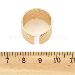 Латунь манжеты кольца RJEW-B119-02G