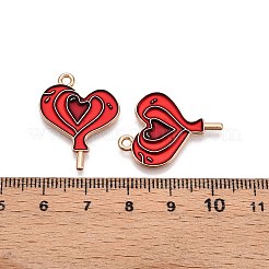 Подвески из сплава с эмалью на тему дня святого валентина&nbsp;ENAM-T020-50I-01