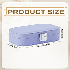 Коробка для хранения ювелирных изделий из искусственной кожи CON-WH0085-125A