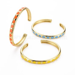 Браслет-манжета с эмалью на руку hamsa&nbsp;BJEW-S141-010