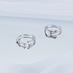 2 шт. 2 стиля латунных манжетных колец неправильной геометрии для женщин&nbsp;RJEW-LP0002-56