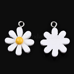 Подвески из непрозрачной смолы&nbsp;X-RESI-WH0037-01B