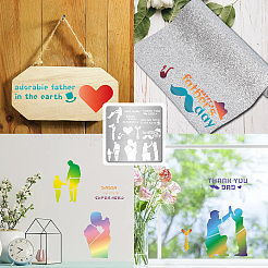 Трафареты для резки штампов из нержавеющей стали ко Дню отца DIY-WH0238-173