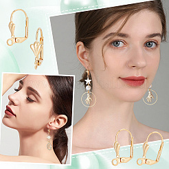 50 шт. латунные серьги с защелкой DIY-CN0002-22