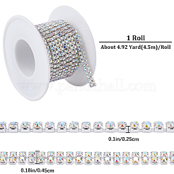 Серебряные железные цепочки со стразами CH-WH0009-04S-02