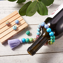 80шт 8 цвета деревянные бусины WOOD-FW0001-12