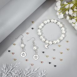 320шт 4 цвета латунные дистанционные бусины&nbsp;KK-NB0001-67