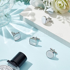 2 пара 2 стилей запонок из натуральной ракушки для мужчин FIND-WR0010-95