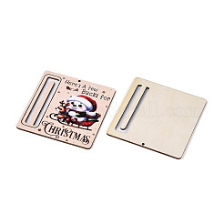 Подвесные украшения из дерева с односторонней УФ-печатью&nbsp;WOOD-N020-30