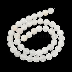 Нити бусин из натурального белого нефрита&nbsp;G-L642-B01-8mm-A