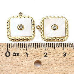 Ионное покрытие (ip) нержавеющая сталь 304 pave белые подвески-ракушки&nbsp;STAS-Q254-36G