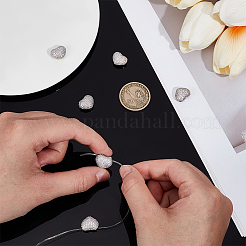 6 шт. латунные микрофибровые бусины из кубического циркония&nbsp;KK-PH0013-81P