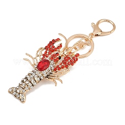 Брелки с подвеской из сплава лобстера и стразами&nbsp;LS-KEYC-B019-03