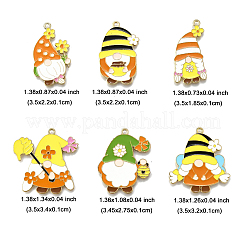 12 шт. 6 стиля эмалевые подвески из сплава с пчелиной тематикой&nbsp;FIND-FP0002-92