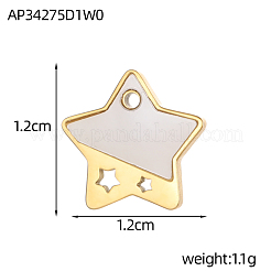 Нержавеющая сталь 304 с подвесками в виде ракушек&nbsp;STAS-OY005-88G