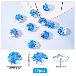 10шт стеклянные бусины&nbsp;GLAA-CA0001-41