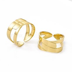 Ионное покрытие(ip) 304 нержавеющая сталь манжета кольцо для женщин RJEW-C060-09G