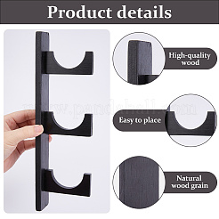 3-уровневые деревянные настенные стенды для бейсбольной биты&nbsp;ODIS-WH0043-183