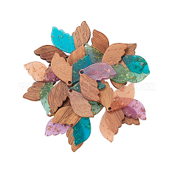 Подвески из прозрачной смолы и ореха RESI-CJ0001-68