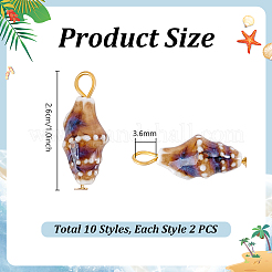 20 шт. 10-х стилевые фарфоровые подвески ручной работы&nbsp;PALLOY-PH01905