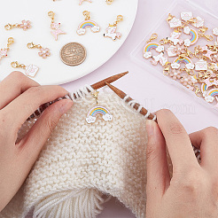 Подвесные украшения из эмали из сплава 50 шт.&nbsp;HJEW-SC0001-24