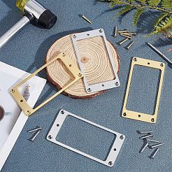 2 комплект из 2-х цветных колец для крепления гитарного звукоснимателя с алюминиевой крышкой для хамбакера AJEW-FG0001-81