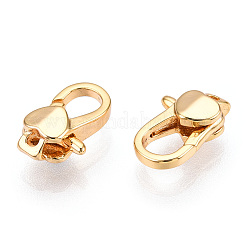 Латунные застежки-лобстеры в форме сердца KK-N254-10G