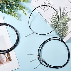 Изготовление 10 шт. круглых кожаных шнуров для ожерелий&nbsp;MAK-CL0001-01C