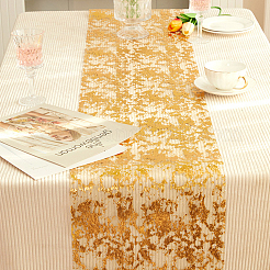 Скатерть из полиэстеровой сетки с золотой фольгой AJEW-WH0348-474