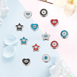 72 шт. 12 стиля ccb пластиковые европейские бусины CCB-AR0001-09