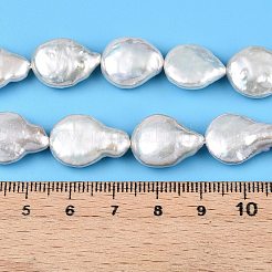 Природные Кеши жемчуг пряди PEAR-S018-08C