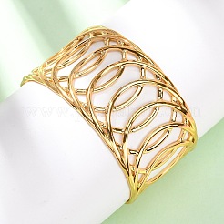 Браслеты-манжеты из нержавеющей стали 304 для женщин BJEW-G749-01G