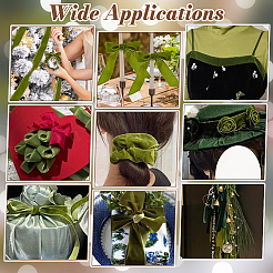 25 ярд бархатной ленты&nbsp;OCOR-WH0077-086