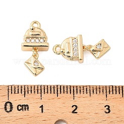 Латунные микро проложить кубического циркония подвески&nbsp;KK-K351-65G