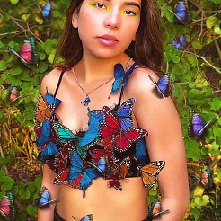 6 шт. колье с подвеской в виде бабочки для женщин JN1065A