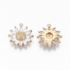 Латунные микро проложить кубического циркония подвески&nbsp;X-KK-S359-008-RS