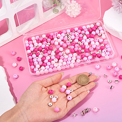 200шт 4 цвета непрозрачные акриловые бусины&nbsp;MACR-TA0002-53