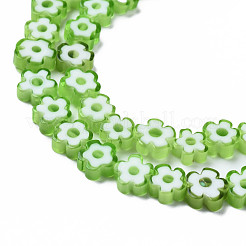 Ручной работы стеклянная бусина тысячецветник нитей LAMP-J035-6mm-24