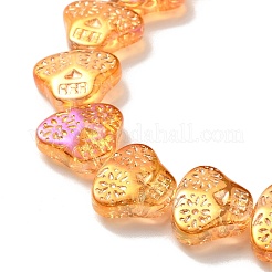 Прозрачные стеклянные бусины гальваническим пряди&nbsp;LS-EGLA-F158-HR01